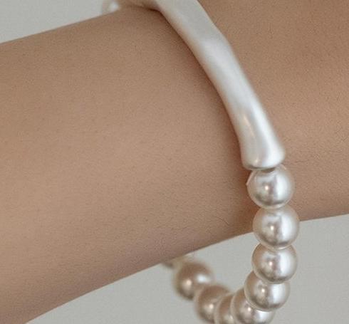 Elegant Shijia Australian White Pearl Bamboo Knot Bracelet for Women 2024 New Popular Style, Light Luxury, Luxury, Luxury, Niche Handstring Jewelry