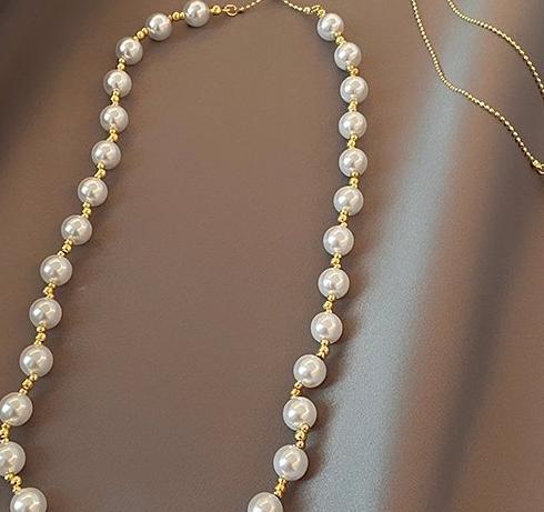 Jinglei Fashion Pearl Necklace for Women 2024 New Collection, Light Luxury, niche design, Ins style collarbone chain, neck chain