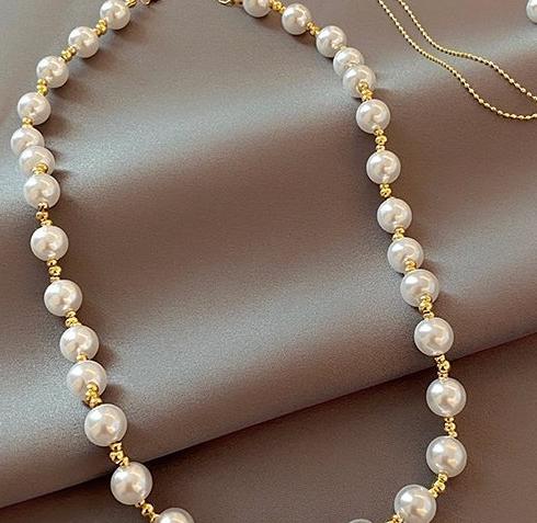 Jinglei Fashion Pearl Necklace for Women 2024 New Collection, Light Luxury, niche design, Ins style collarbone chain, neck chain