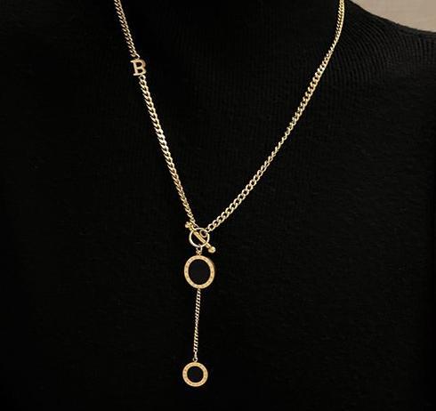 Jinglei temperament titanium steel necklace, long choker chain, women's new style, non fading collarbone chain, light luxury high-end neck chain