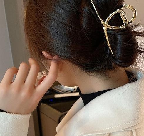 Korean ins hair clip, women's large shark clip, internet famous new style, back of the head grab clip, fashionable metal hair accessory trend