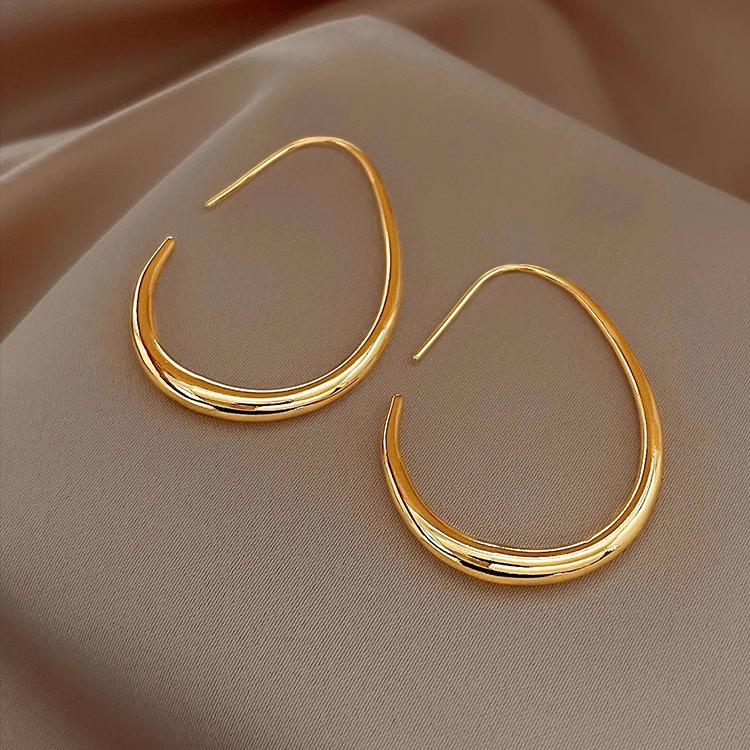 Light luxury, simple and exaggerated earrings, 2024 new popular item, niche design, fashionable temperament, high-end sense, versatile earrings