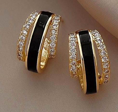 Light luxury temperament zircon drop glazed earrings for women 2024 new style suitable for summer niche high-end design earrings earrings