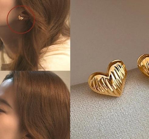 The Story of Rose Liu Yifei's Same Earnail Female 2024 New Popular Earrings, niche design, high-end earrings