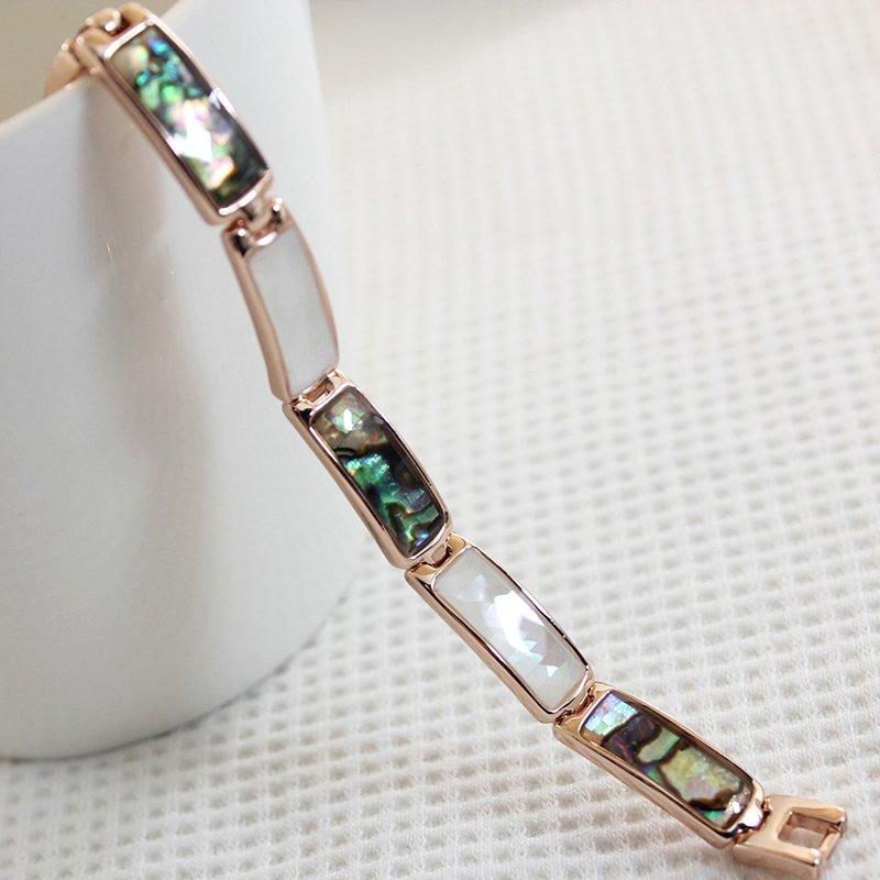 2019 New Korean Style Trendy Personalized Natural Shell Bracelet for Women's Fashion Versatile Geometric Rectangular Bracelet Bracelet