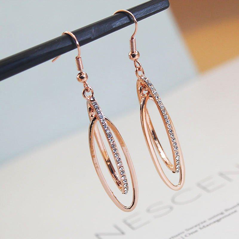 Bila European and American sexy personality earrings, women's long style, temperament circle earrings, Korean version, internet famous rhinestone trendy earrings