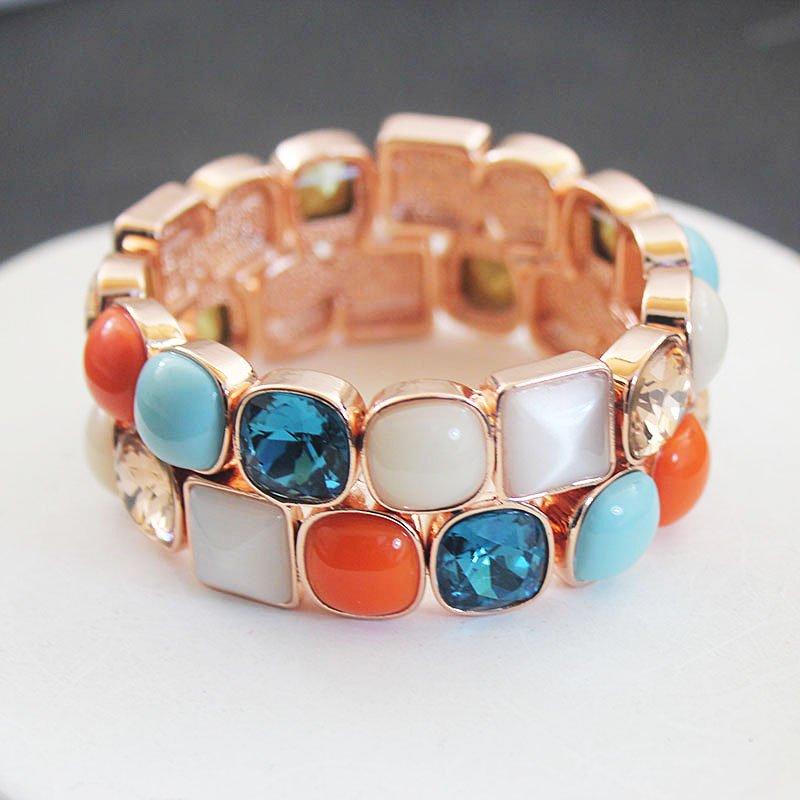 European and American fashion trend exaggerated bracelet new high-end niche light luxury crystal bracelet fashionable temperament bracelet