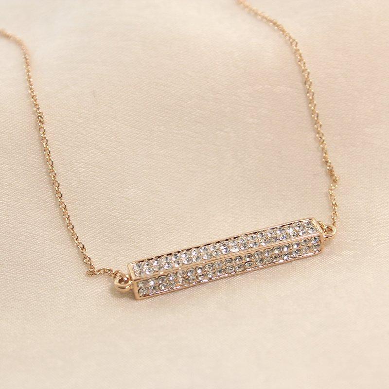 Korean full diamond super sparkling collarbone chain, elegant women's temperament, rhinestone accessories pendant, neckchain necklace, birthday gift accessories