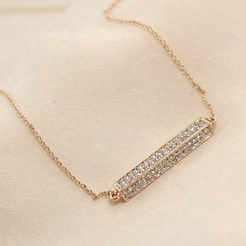 Korean full diamond super sparkling collarbone chain, elegant women's temperament, rhinestone accessories pendant, neckchain necklace, birthday gift accessories