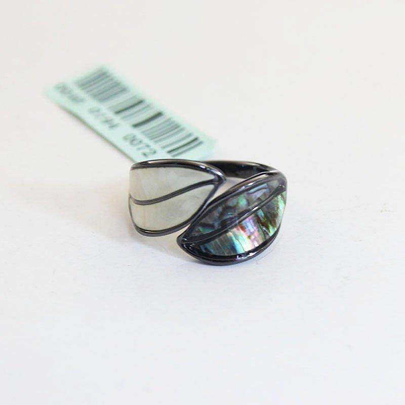 Korean trendsetter shell ring female pearl mother shell fashion personality ins ring niche design leaf forefinger ring