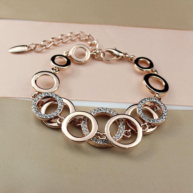 Natural Shell Bracelet from European and American Brands, Women's Rose Gold Exaggerated Round Bracelet, Lover's Gift