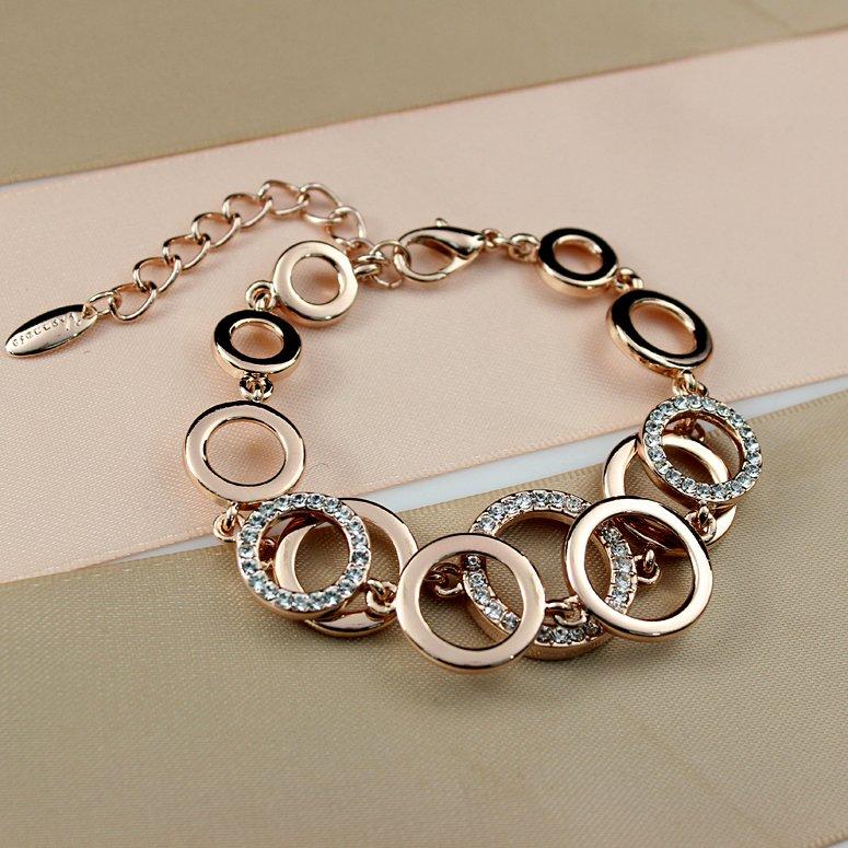 Natural Shell Bracelet from European and American Brands, Women's Rose Gold Exaggerated Round Bracelet, Lover's Gift