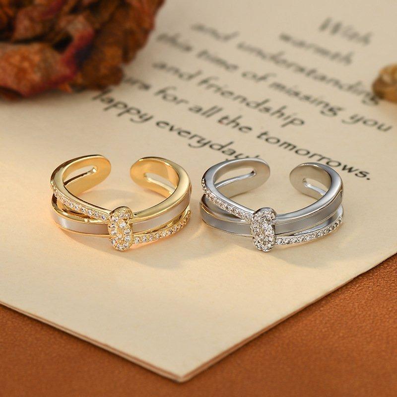 New Personalized Open End Ring for Women, Trendy, Unique, Natural Mother Shell, Sweet and High Beauty Butterfly Knot Ring, Finger Ring