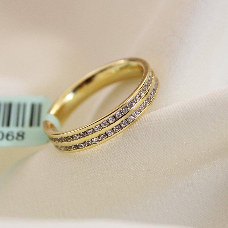 Simple and versatile slim ring, female anti real ring finger ring, super sparkling rhinestone decoration, index finger ring, trendy