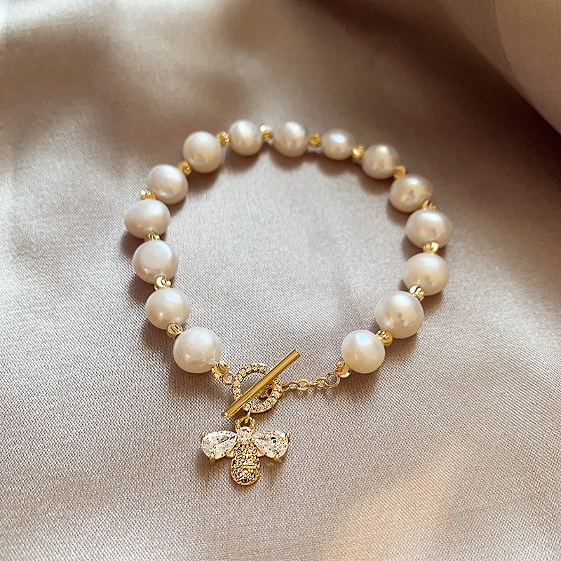 Baroque Natural Freshwater Pearl Bracelet for Women, Light Luxury, High Grade, 2024 New Explosive Unique Handpiece