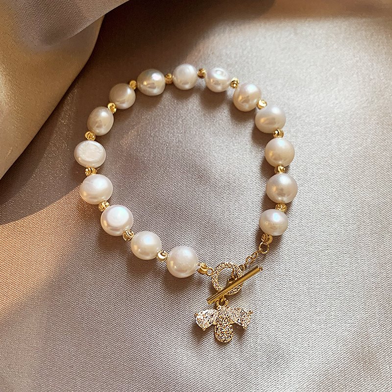 Baroque Natural Freshwater Pearl Bracelet for Women, Light Luxury, High Grade, 2024 New Explosive Unique Handpiece