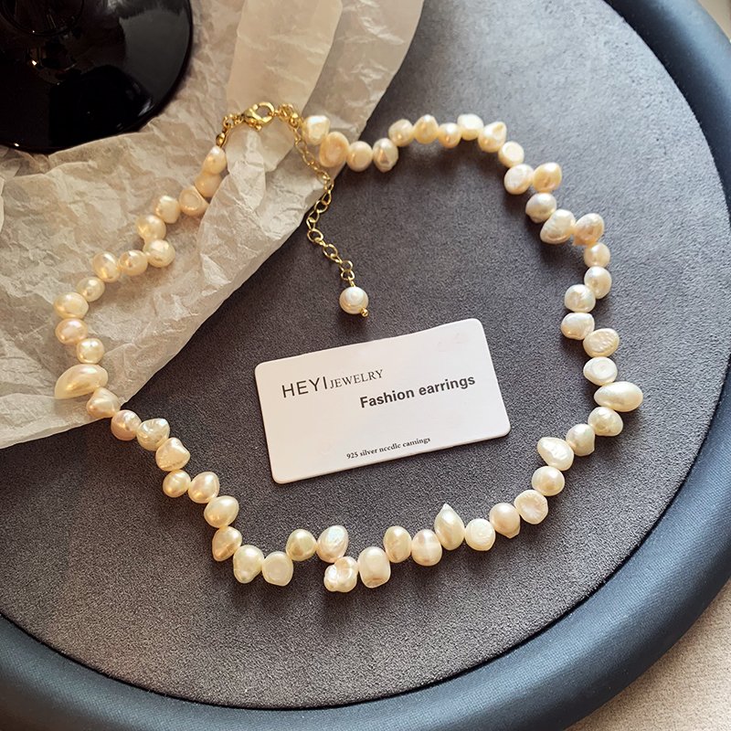 Baroque irregular pearl necklace for women 2024 new item, light luxury niche necklace, collarbone chain accessory