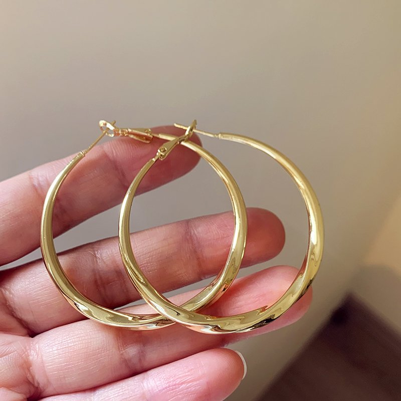 Circle earrings for women, luxurious and high-end, exaggerated large earrings, 2024 new explosive style earrings, earrings and accessories