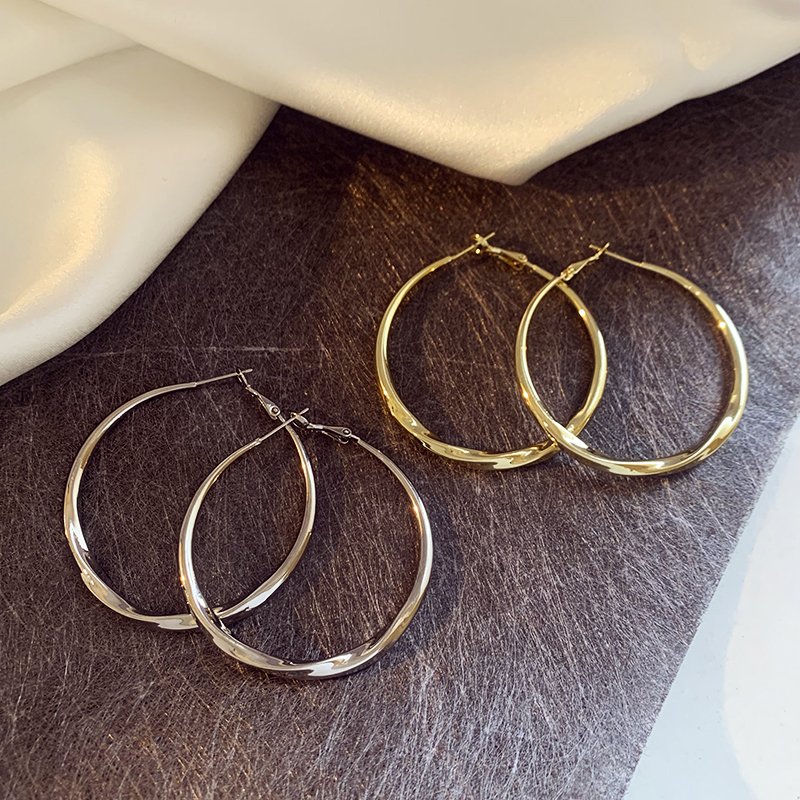 Circle earrings for women, luxurious and high-end, exaggerated large earrings, 2024 new explosive style earrings, earrings and accessories