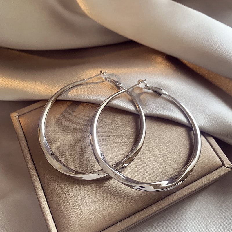 Circle earrings for women, luxurious and high-end, exaggerated large earrings, 2024 new explosive style earrings, earrings and accessories