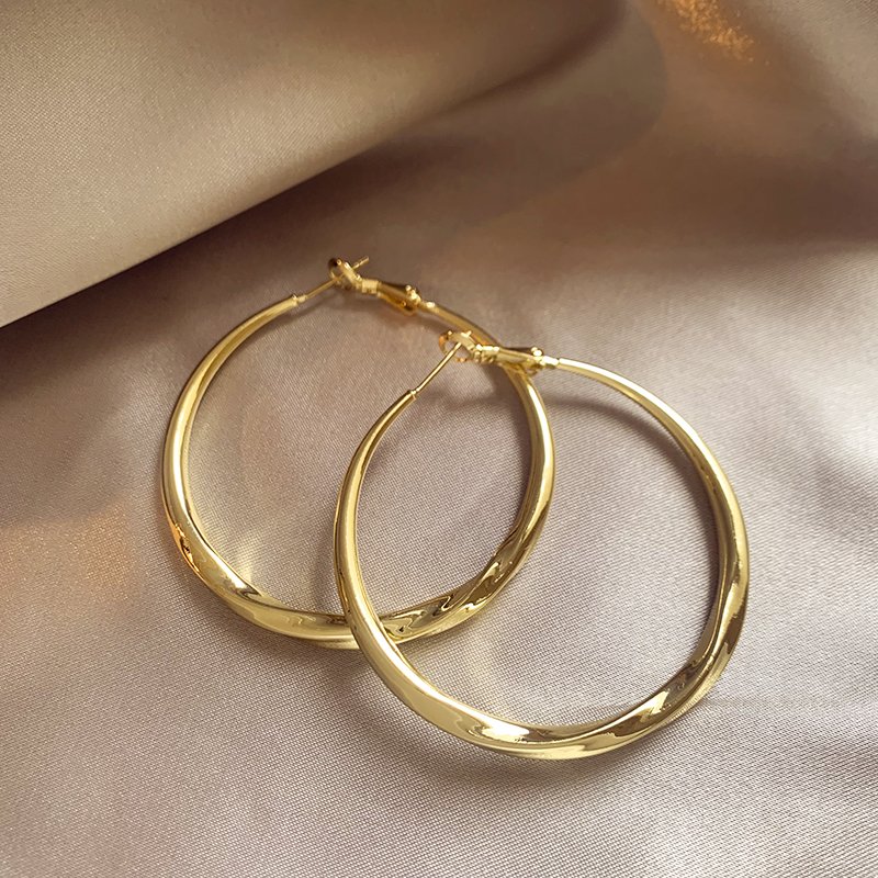 Circle earrings for women, luxurious and high-end, exaggerated large earrings, 2024 new explosive style earrings, earrings and accessories