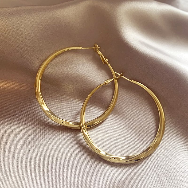 Circle earrings for women, luxurious and high-end, exaggerated large earrings, 2024 new explosive style earrings, earrings and accessories