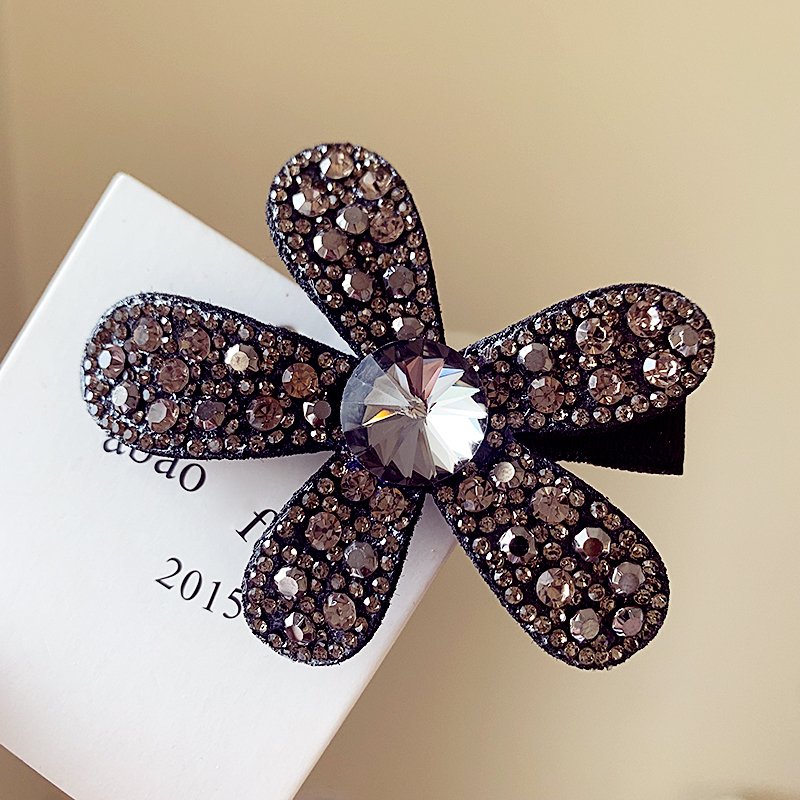 Full Diamond Flower Hairpin for Women's Summer Luxury 2024 New Hairpin Side Hair Accessories Headwear Broken Hair Sorting Artifact