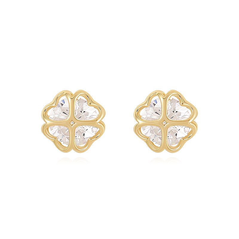 Lucky Grass Zircon Earnail Women's New 2024 Explosive Style Earrings with Light Luxury, High Grade and Fashionable Earrings