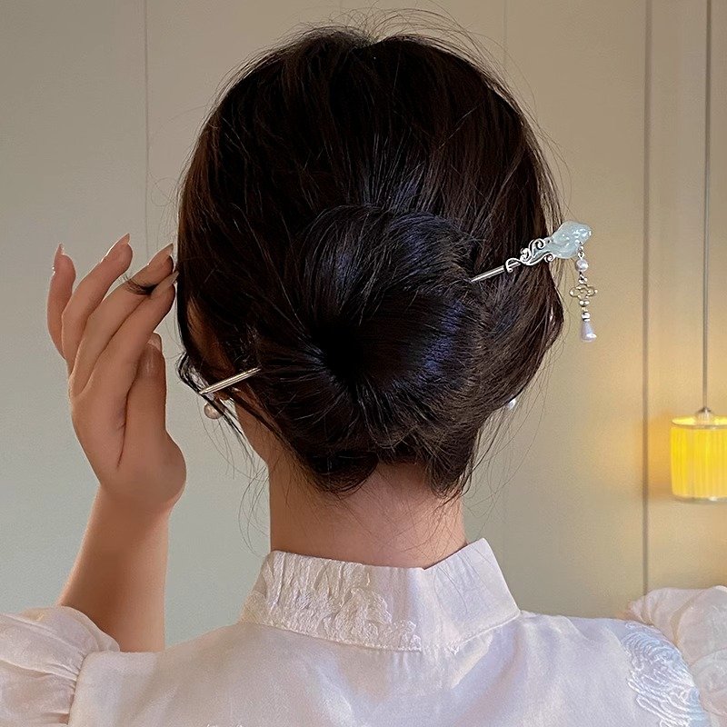 Ma Mian Skirt Hairpin Headwear Ancient Style Panhair Hairpin New Chinese Style Hairpin Step Swinging Hairpin Accessories for Women's High end Feeling