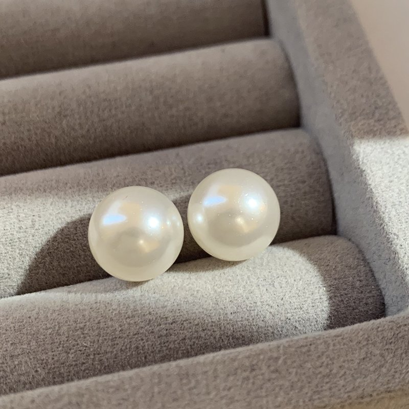 Mantou pearl earrings sterling silver earrings 2024 women's new popular luxury high-end earrings beautiful atmosphere