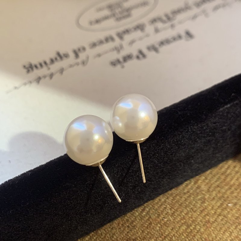 Mantou pearl earrings sterling silver earrings 2024 women's new popular luxury high-end earrings beautiful atmosphere