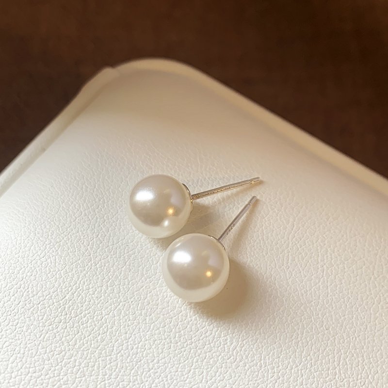 Mantou pearl earrings sterling silver earrings 2024 women's new popular luxury high-end earrings beautiful atmosphere