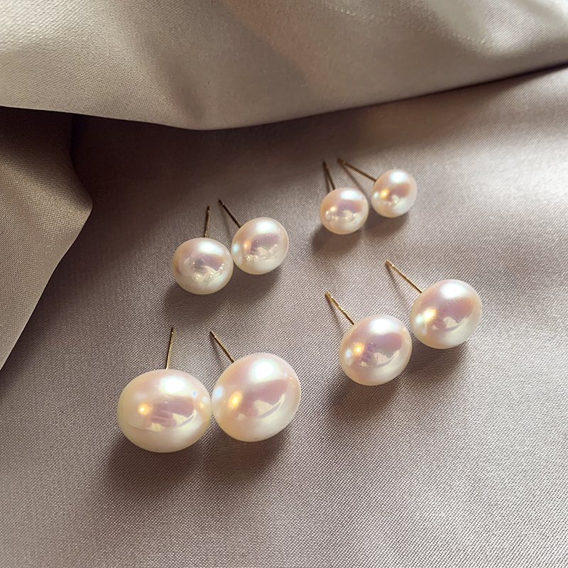 Mermaid Ji Mantou Pearl Ear Studs Female Small Popular High quality Earrings 2024 New Popular Light Luxury Ear Jewelry