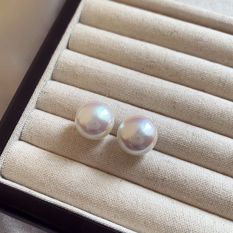 Mermaid Ji Mantou Pearl Ear Studs Female Small Popular High quality Earrings 2024 New Popular Light Luxury Ear Jewelry