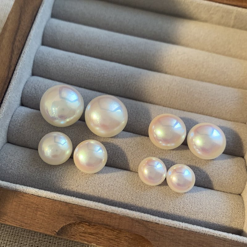 Mermaid Ji Mantou Pearl Ear Studs Female Small Popular High quality Earrings 2024 New Popular Light Luxury Ear Jewelry