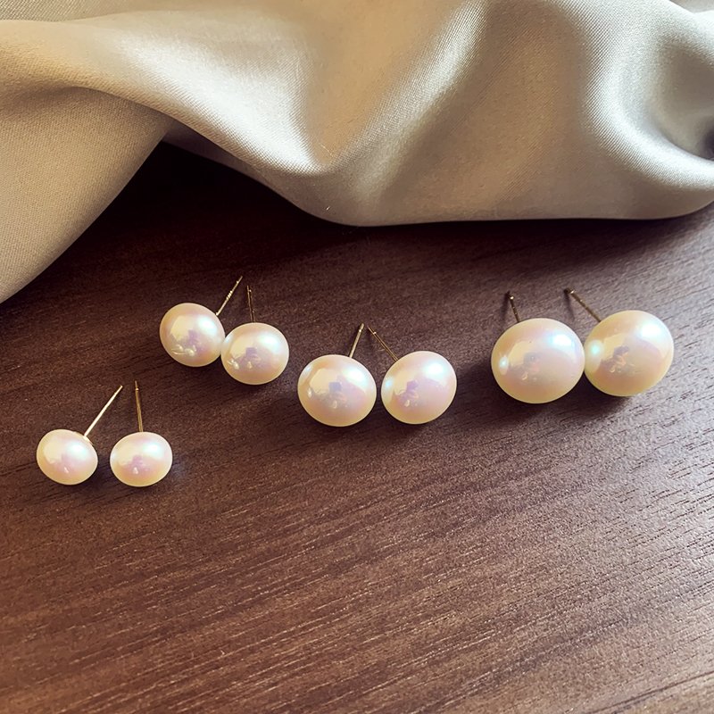 Mermaid Ji Mantou Pearl Ear Studs Female Small Popular High quality Earrings 2024 New Popular Light Luxury Ear Jewelry