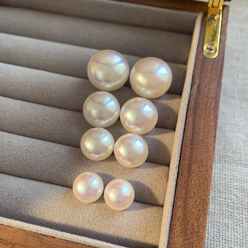 Mermaid Ji Mantou Pearl Ear Studs Female Small Popular High quality Earrings 2024 New Popular Light Luxury Ear Jewelry