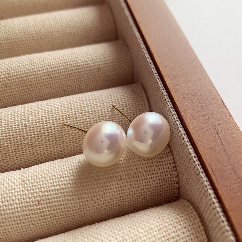 Mermaid Ji Mantou Pearl Ear Studs Female Small Popular High quality Earrings 2024 New Popular Light Luxury Ear Jewelry