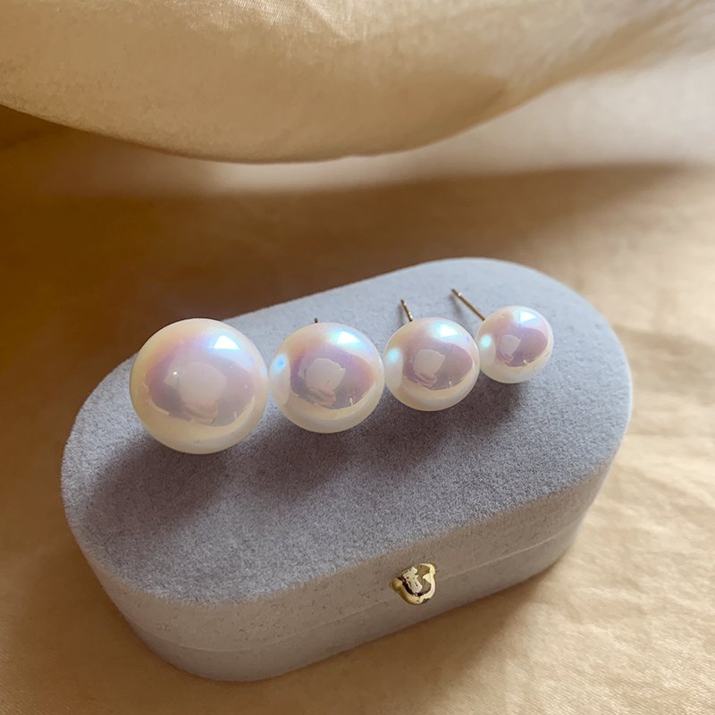 Mermaid Ji Mantou Pearl Ear Studs Female Small Popular High quality Earrings 2024 New Popular Light Luxury Ear Jewelry