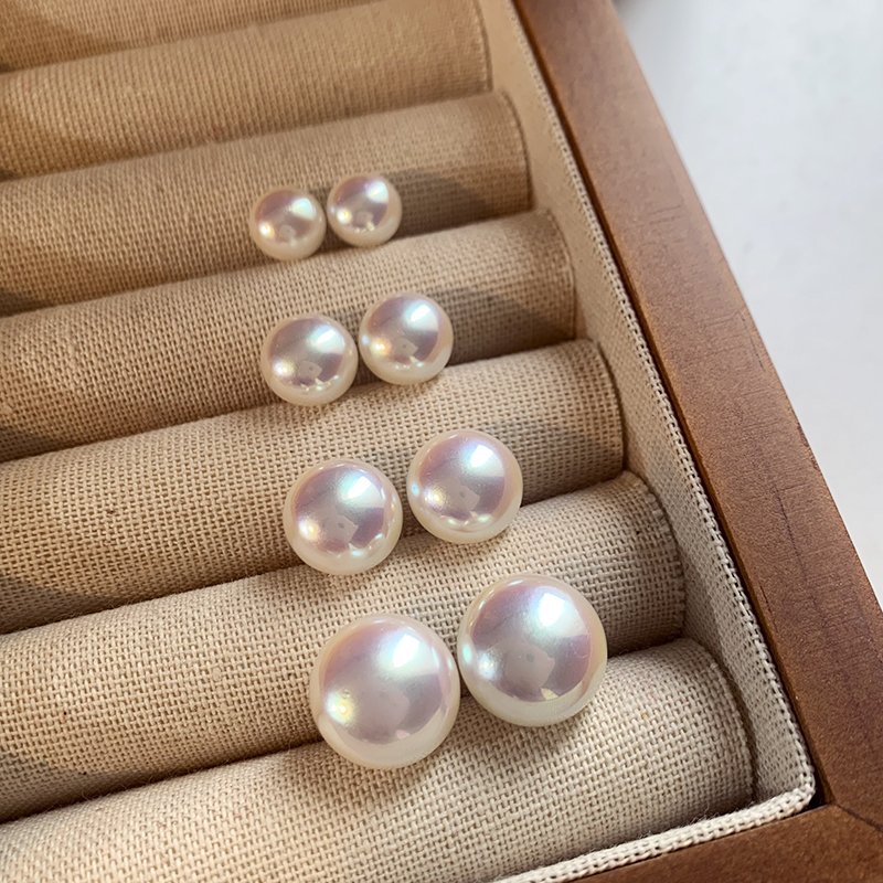 Mermaid Ji Mantou Pearl Ear Studs Female Small Popular High quality Earrings 2024 New Popular Light Luxury Ear Jewelry