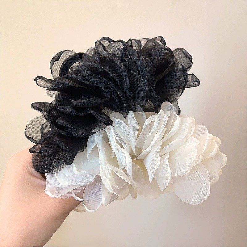 Mesh flower hair clip, women's summer hair clip, back of the head, 2024 new high-end clip, floral hair accessory, hair accessory