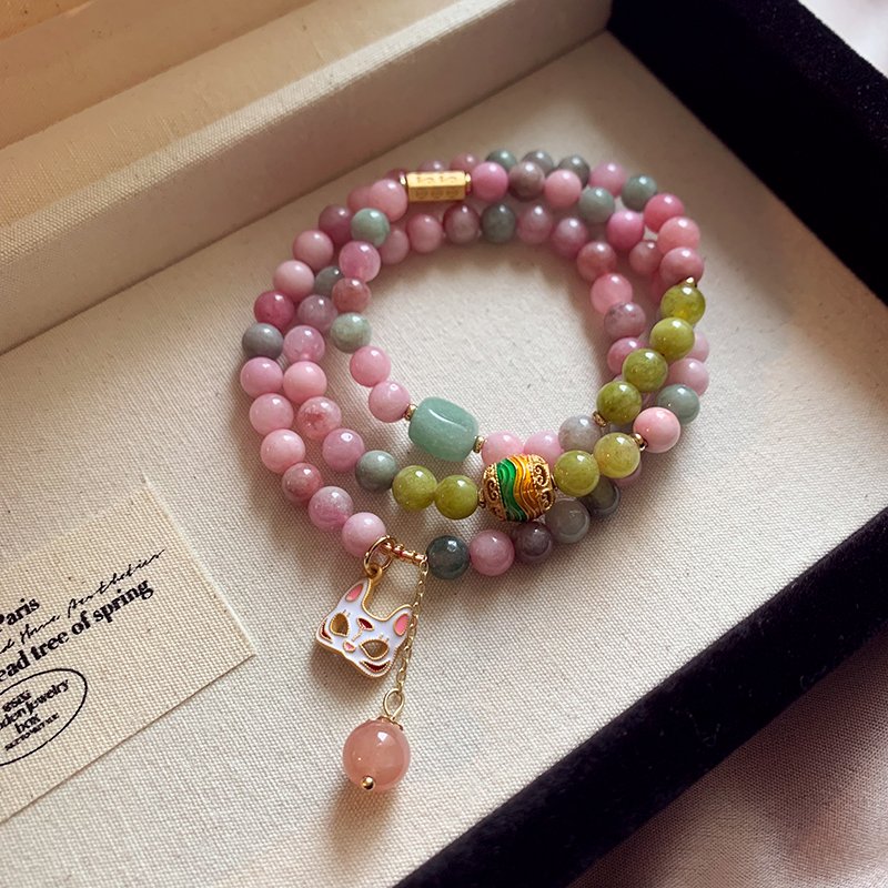 New Chinese style jade crystal bracelet for women, light luxury, niche, exquisite bracelet, 2024 new best friend bead