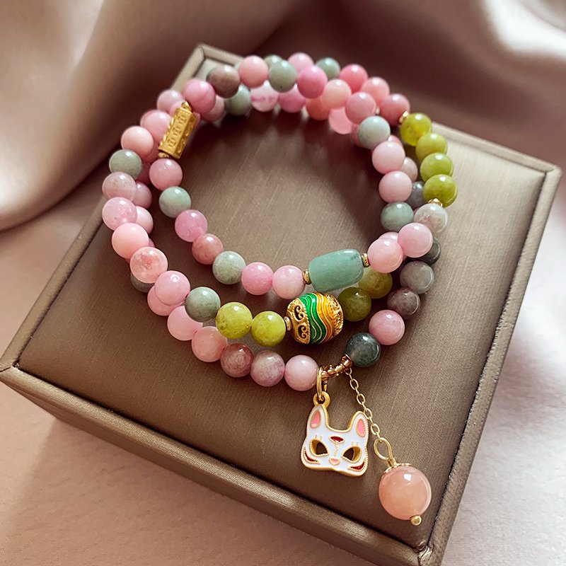 New Chinese style jade crystal bracelet for women, light luxury, niche, exquisite bracelet, 2024 new best friend bead