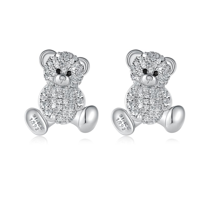 Original Little Bear Earnail Female 2024 New Popular Style, Light Luxury, High Grade, Elegant and Elegant Earrings, Exquisite Ear Accessories