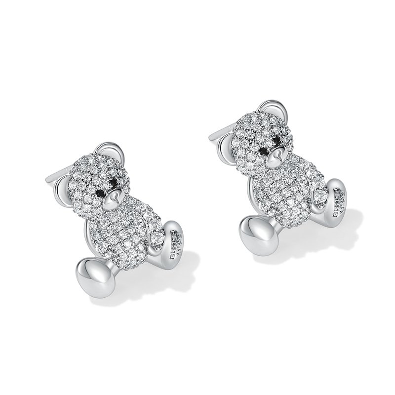 Original Little Bear Earnail Female 2024 New Popular Style, Light Luxury, High Grade, Elegant and Elegant Earrings, Exquisite Ear Accessories