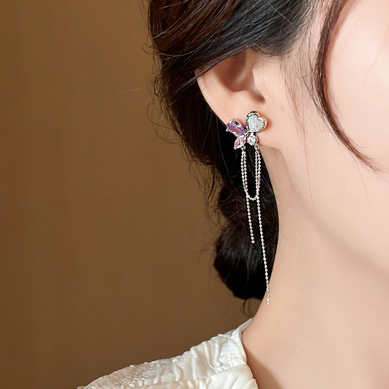 Original Oubo Water Drop Tassel Earrings 2024 New Explosive High End Earrings with Female Temperament, Unique Earrings, Small and Unique