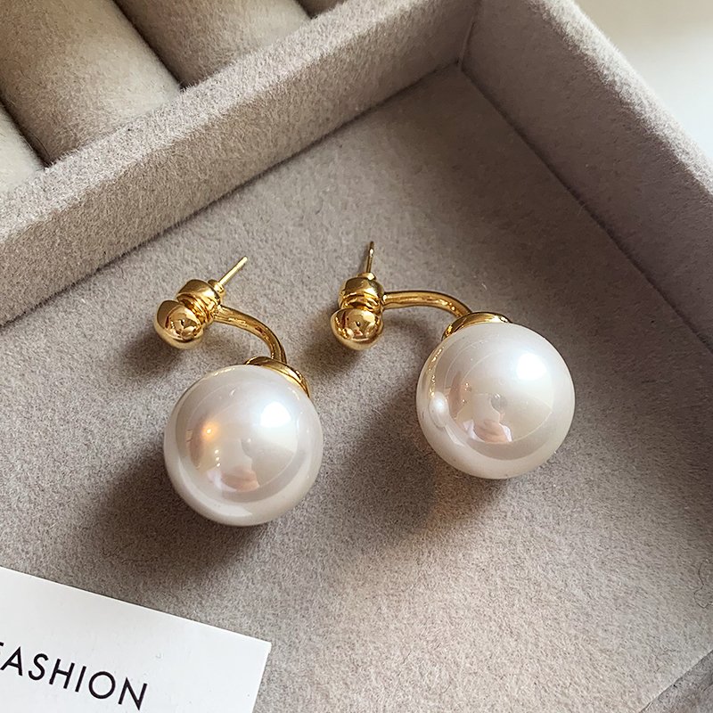 Pearl earrings for women's light luxury niche earrings 2024 new popular high-end earrings unique ear accessories