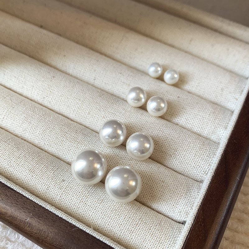 Pearl earrings for women with a luxurious and high-end feel, 925 sterling silver stud post temperament earrings, 2024 new popular earrings