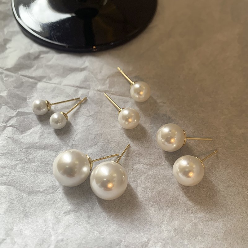 Pearl earrings for women with a luxurious and high-end feel, 925 sterling silver stud post temperament earrings, 2024 new popular earrings