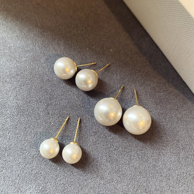 Pearl earrings for women with a luxurious and high-end feel, 925 sterling silver stud post temperament earrings, 2024 new popular earrings